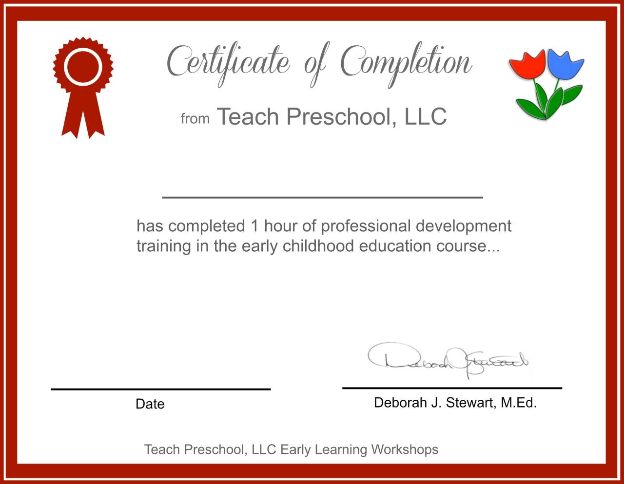 Childhood early certificate education diploma care slideshare